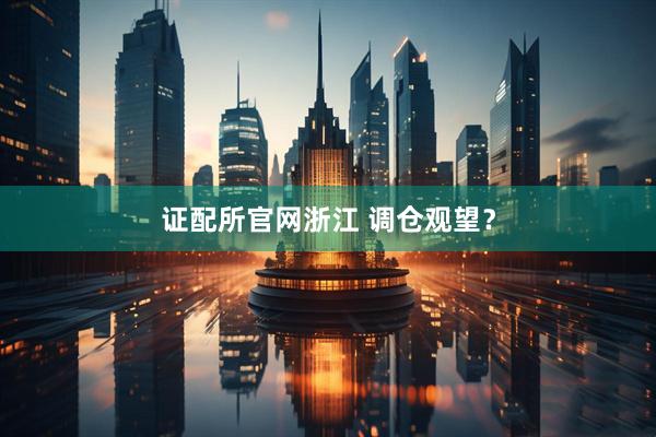 证配所官网浙江 调仓观望？